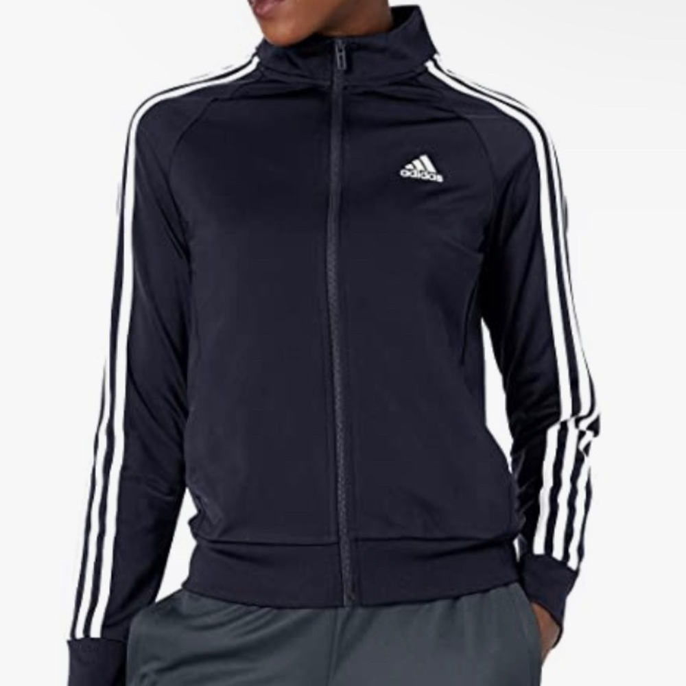 adidas Women's Essentials Warm-Up Slim 3-Stripes Track Top
